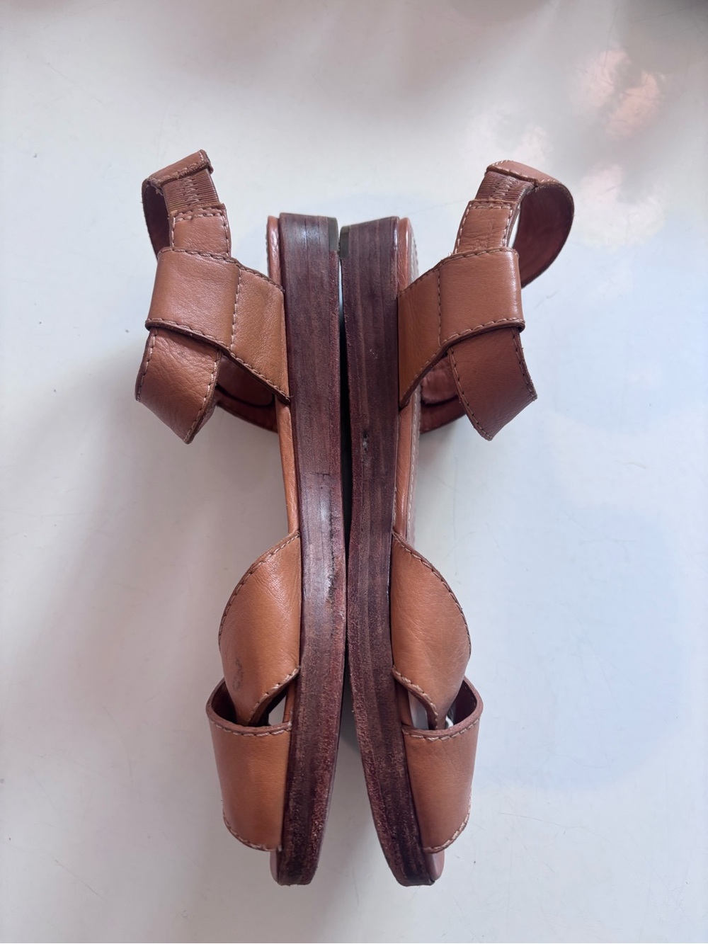 Marc by Marc Jacobs Brown Leather Cross-Front Slingback Sandals - Picture 2 of 4